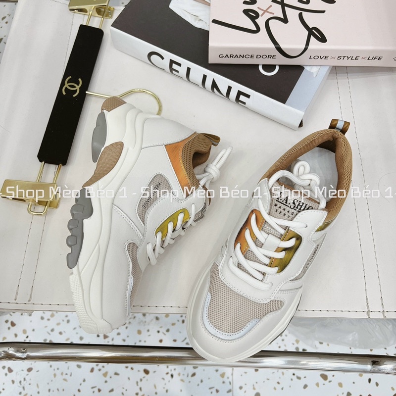 Giày thể thao sneaker độn đế cao lót viền nâu fullbox hàng quảng châu cao cấp