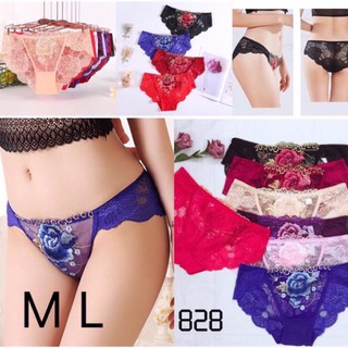 Combo 10 quần lót ren hoa hồng 828