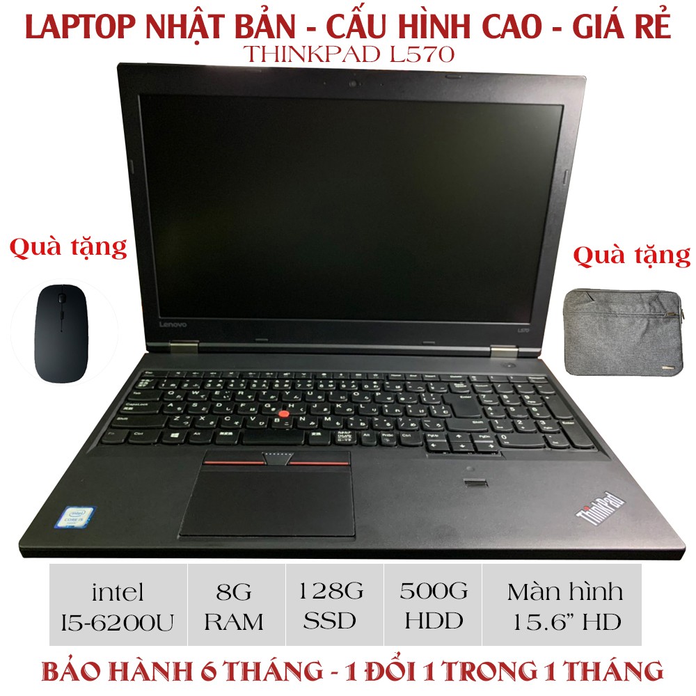 [Laptop Nhật] Laptop Lenovo L570 i5 6200U Ram 8GB SSD 128GB HDD 500GB