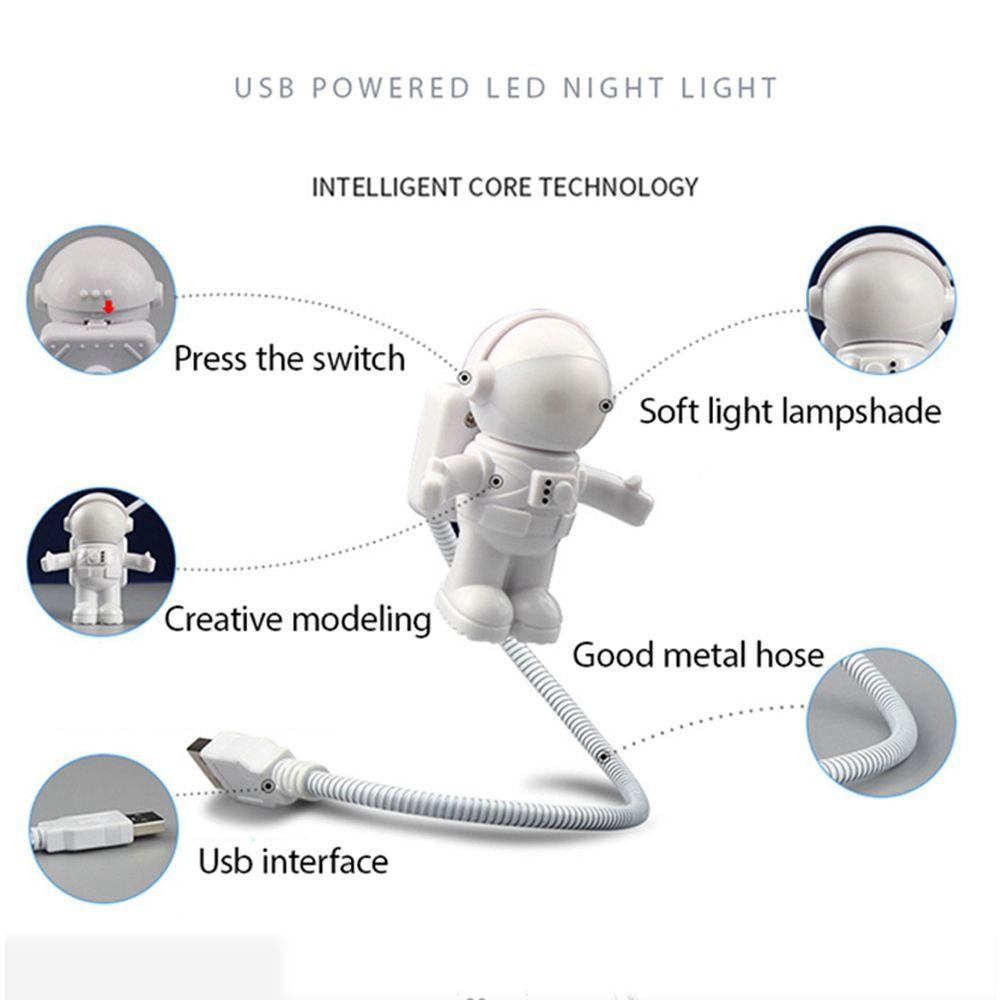 Đèn LED USB Hình Phi Hành Gia Linh Hoạt Sáng Tạo Để Bàn Trang Trí