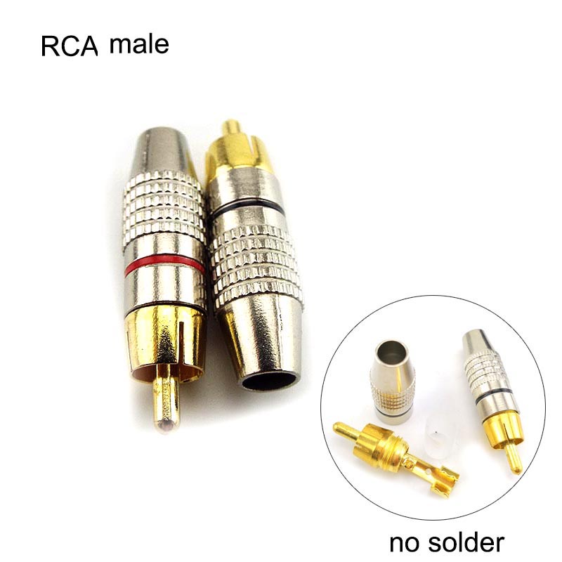 Set 4 Đầu Nối RCA Mạ Vàng Từ Đầu Đực Sang Đầu Cái RCA Đầu Cái