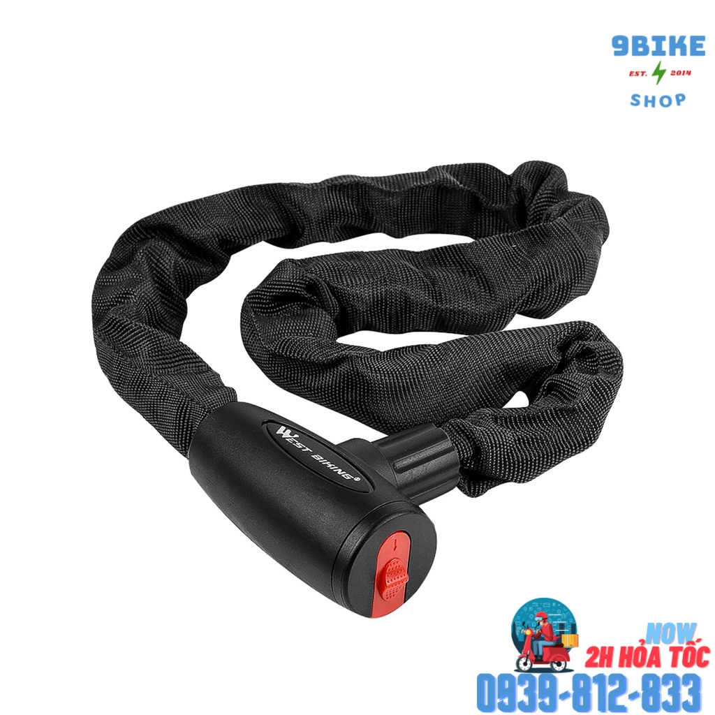 Khóa Dây Xe Đạp Chống Trộm Dùng chìa khóa Lõi Thép Cao Cấp Chống Cắt 90cm