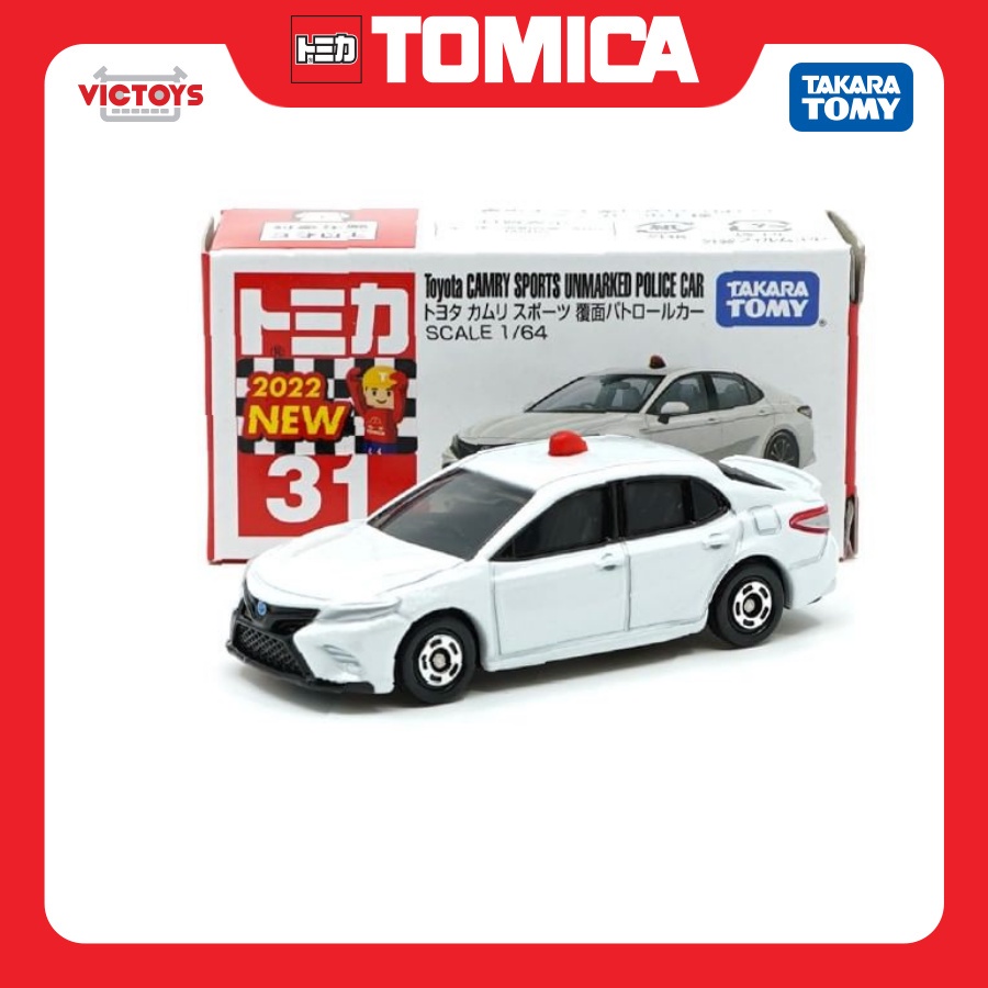 Xe mô hình Tomica No.31 Toyota Camry Sports Unmarked Police Car 173359 Fullbox Chính Hãng Takara Tomy - Victoys
