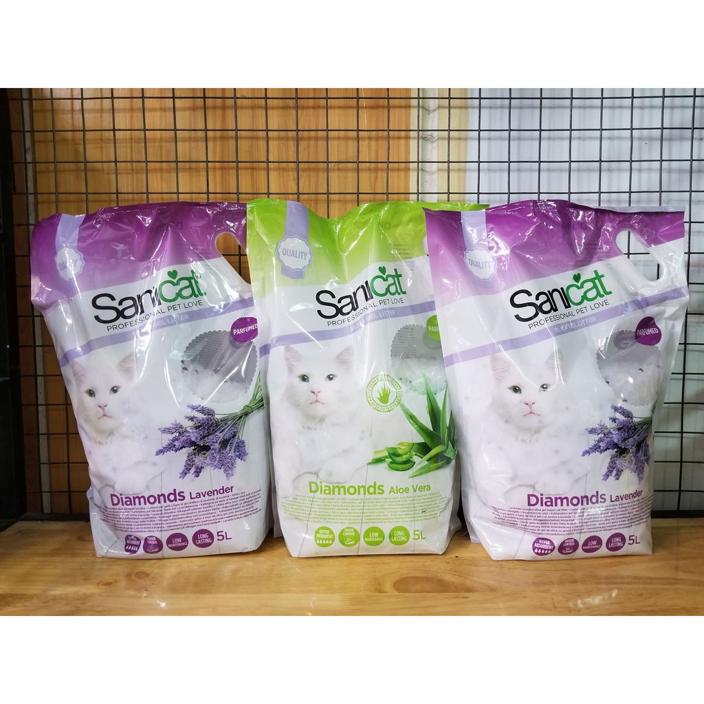 Combo 3 gói Cát thủy tinh cho mèo SANICAT SILICA GEL 5lit