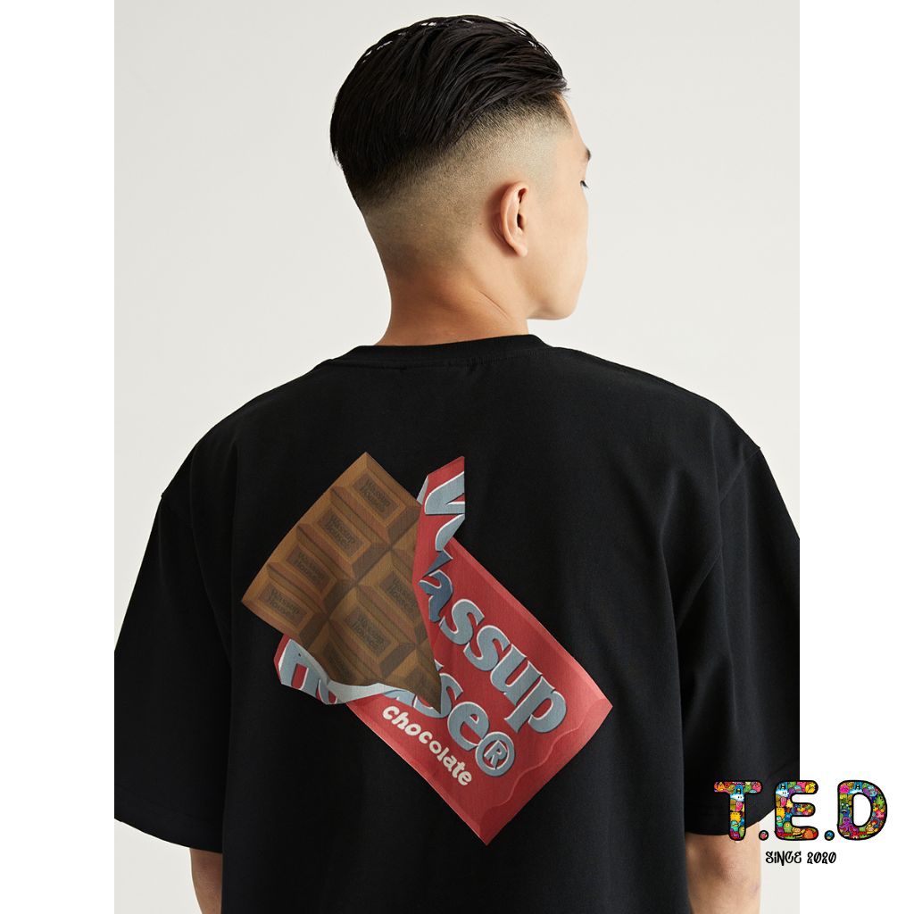 Áo Thun Unisex Wassup Chocolate 100% Cotton 250gsm Local Brand T.E.D Chính Hãng