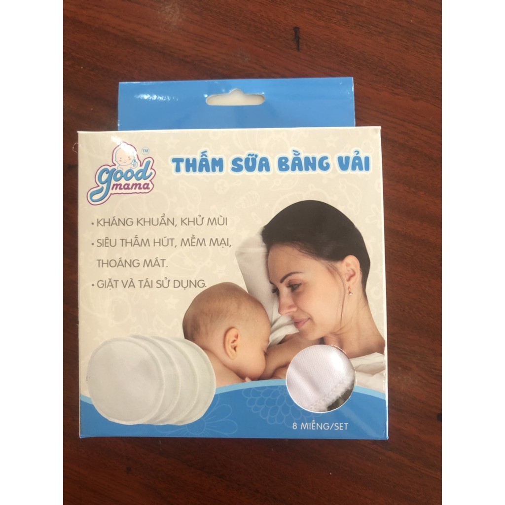 Hộp 8 miếng thấm sữa giặt được Goodmama chính hãng