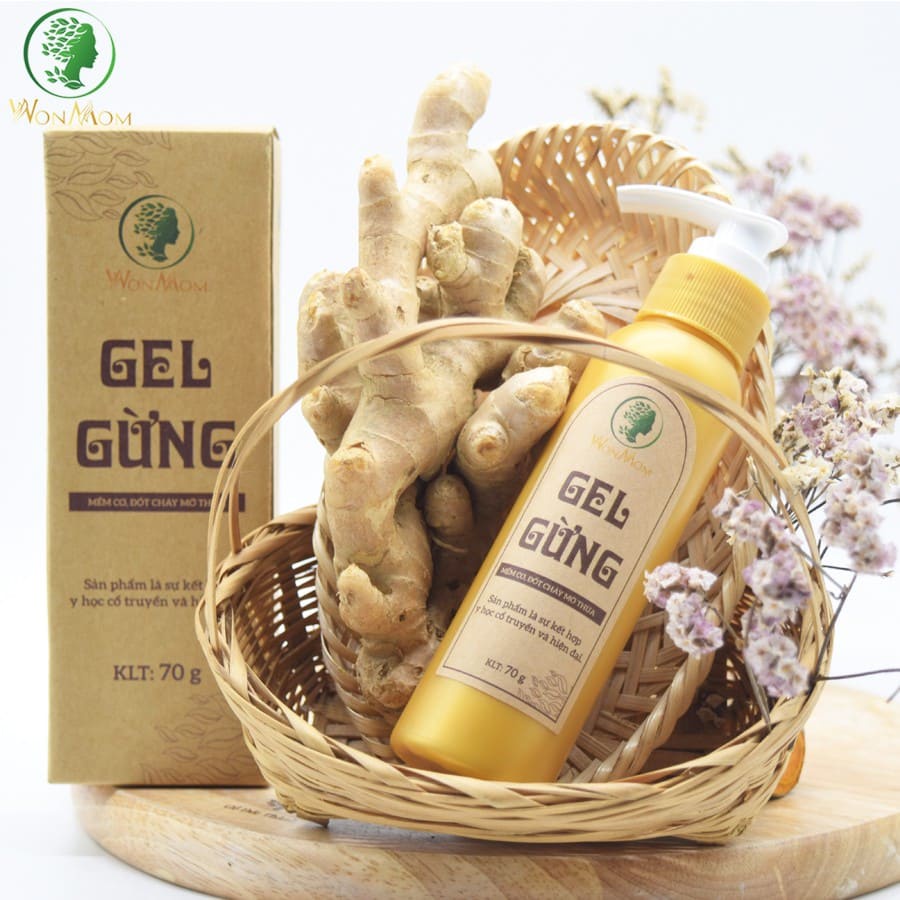 [CHÍNH HÃNG WONMOM] GEL GỪNG THẢO DƯỢC MASSAGE TAN MỠ BỤNG SAU SINH WONMOM 70G – GEL GỪNG MASSAGE