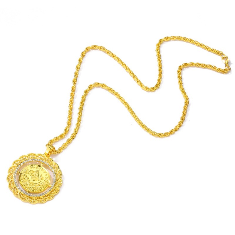 Vòng cổ Mạ VàNg 18k ĐíNh Đá HìNh BảN Đồ Lạ MắT