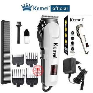 Tông Đơ Cắt Tóc Chuyên Nghiệp, Gia Đình, Loại Không Dây Chính Hãng KEMEI - KM 809a Tặng Lược