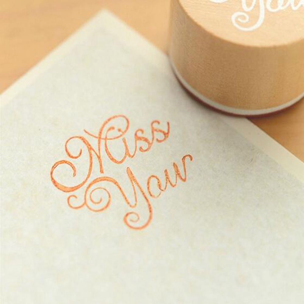 Con Dấu Gỗ Cao Su Hình Tròn Phong Cách Cổ Điển