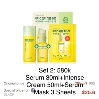 Set dưỡng trắng da vitamin C