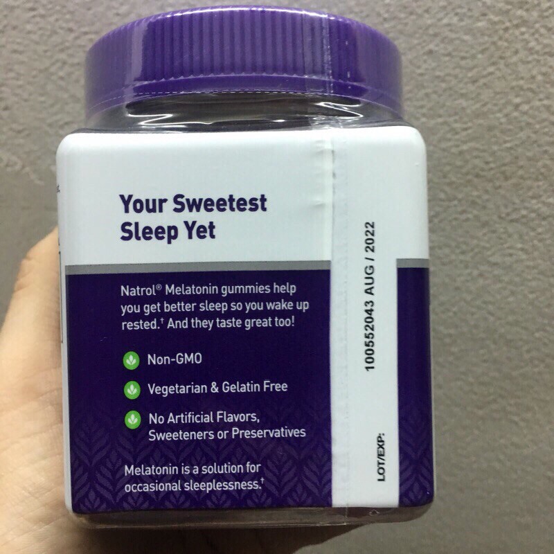 [Mã FMCGLOC giảm 5% đơn 250K] Kẹo dẻo Natrol Melatonin Gummies, hỗ trợ giấc ngủ, loại 10MG 90 viên - HÀNG CANH SALE | BigBuy360 - bigbuy360.vn