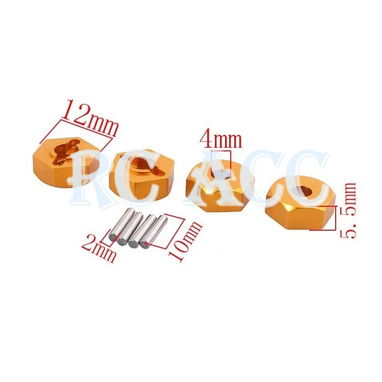 Rc 4Pc 102042 122042 Ốc Vít Bánh Xe 12Mm 5.0 94101 94102 94103 94123 94111 Cho Xe Địa Hình Điều Khiển Từ Xa 1/10 HSP 94101