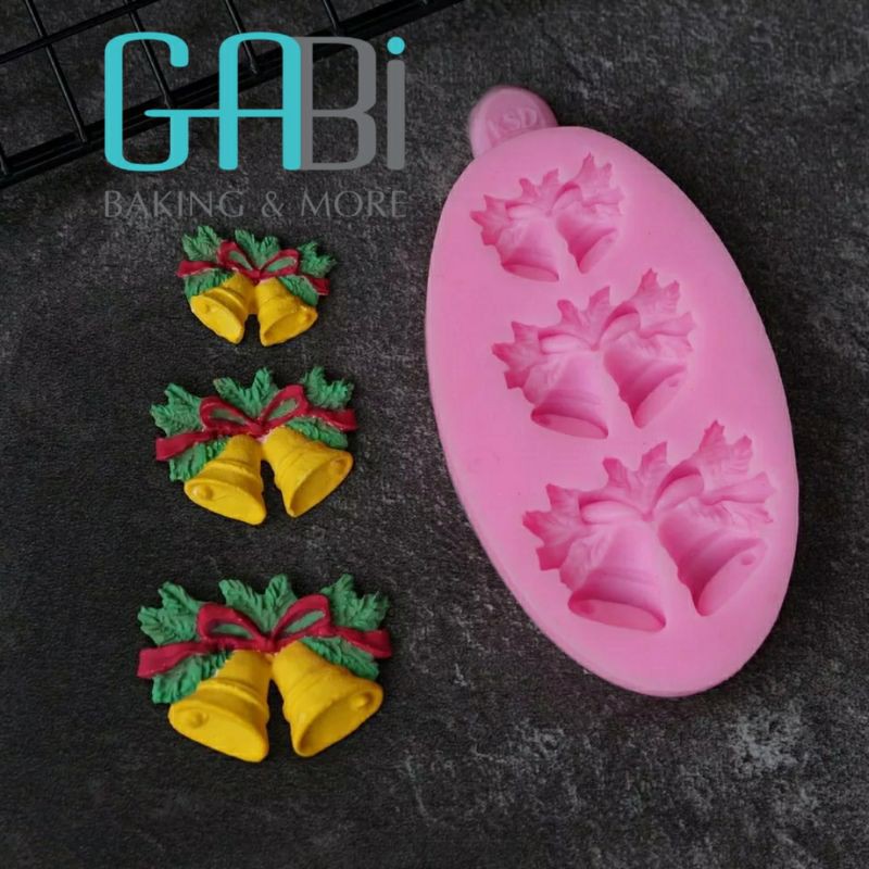 Khuôn silicon fondant hình 3c chuông