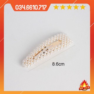 Kẹp tóc mái giả ngọc trai nhẹ nhàng quyến rũ