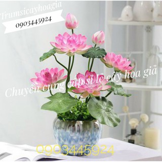 Cành sen xốp cao cấp dài 105cm- Hoa giả