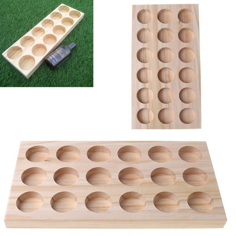 Khay Gỗ Thông Tự Nhiên Trưng Bày Tinh Dầu