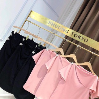 sét áo lụa sần - chân váy umi hàn
