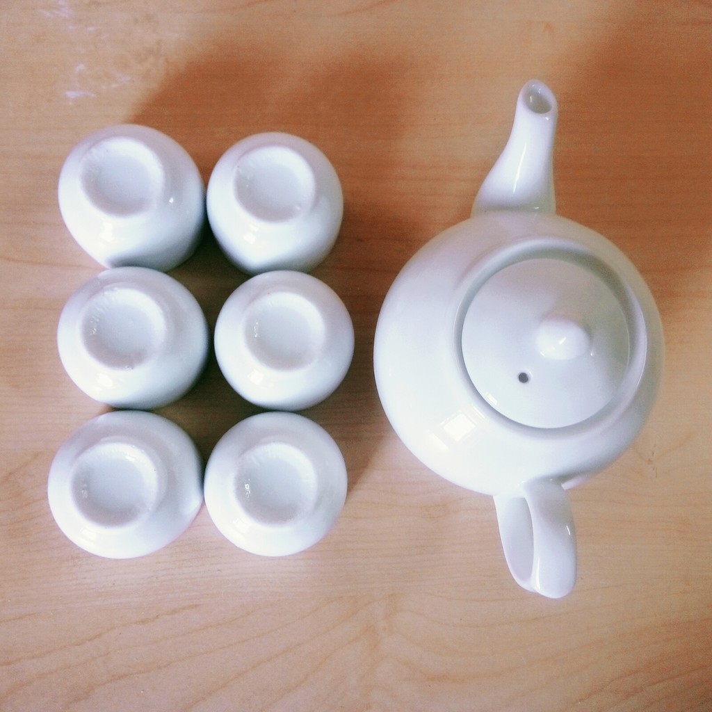 [Mã SMA071008 hoàn 10K xu đơn 0Đ] Bộ ấm trà Bát Tràng, cỡ nhỏ dung tích 300 ml