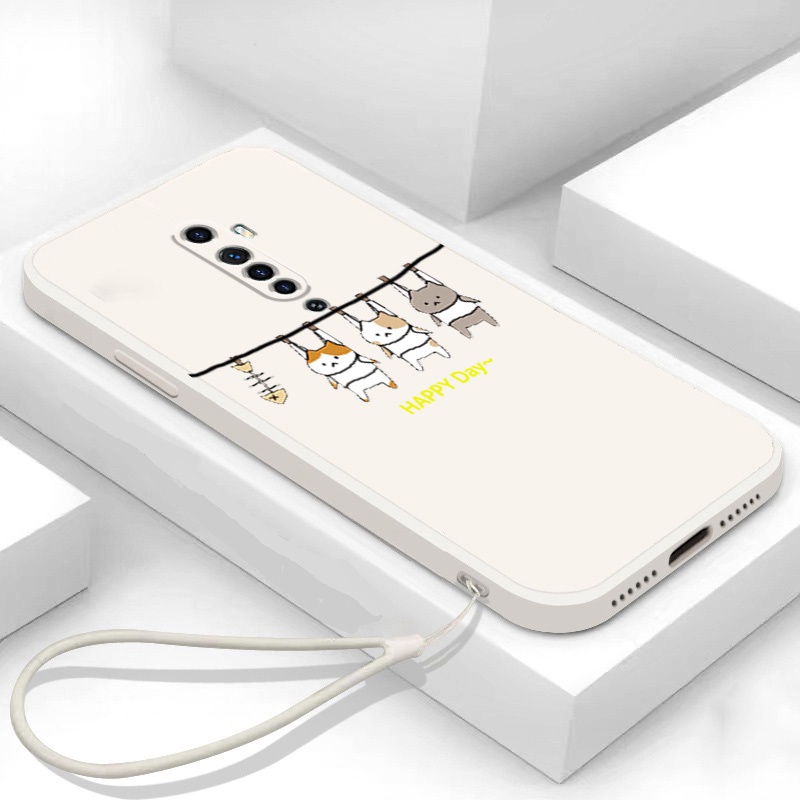 Ốp lưng OPPO reno 2F reno2 F reno 2 F reno 2 Ốp Điện Thoại Silicone Mềm In Hình Mèo LSMM01 Cho OPPO reno 2F reno2 F reno 2 F reno 2 viền vuông cute