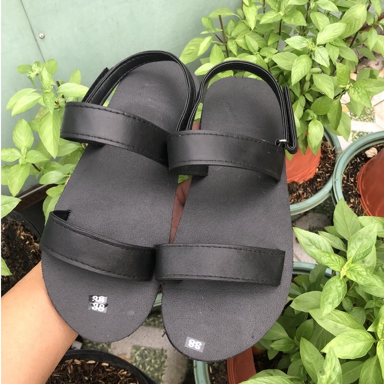 sandal đồng nai dép quai hậu nam và nữ ( đế đen quai đen ) size từ 35 nữ đến 43 nam