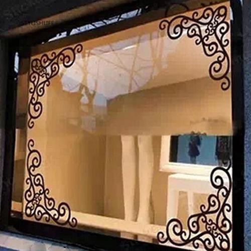 Set 4 Miếng Dán Trang Trí Cửa Sổ Họa Tiết Tráng Gương Độc Đáo