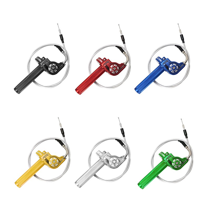 Tay Ga ZSDRTP 7 / 8 "Kèm Dây Cáp Xoắn Chuyên Dụng Cho Xe Mô Tô Địa Hình ATV Quad Pit 50-250CC