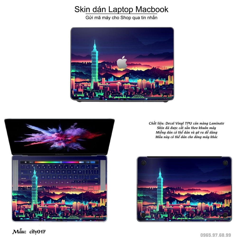 Skin dán Macbook mẫu thành phố (đã cắt sẵn, inbox mã máy cho shop)