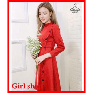 ⚡️[HÀNG CAO CẤP]Đầm Công Sở Kiểu Caro Phối Nút