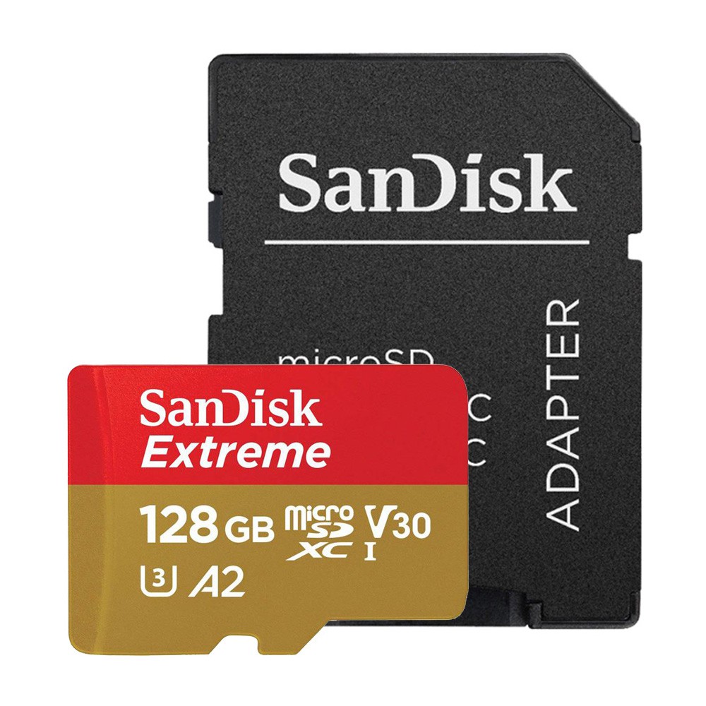 Thẻ nhớ MicroSDXC SanDisk Extreme A2 - 128GB V30 U3 4K Class 10 UHS-I 190MB/s 160MB/s (SDSQXAA-128G-AN6MA)