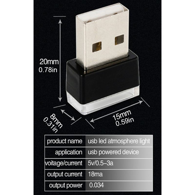 Đèn led usb mini trang trí nội thất xe hơi / xe tải