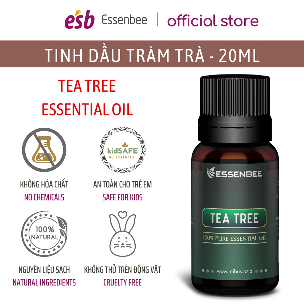 Tinh dầu Tràm Trà giúp giảm mụn – Essenbee – 20ml