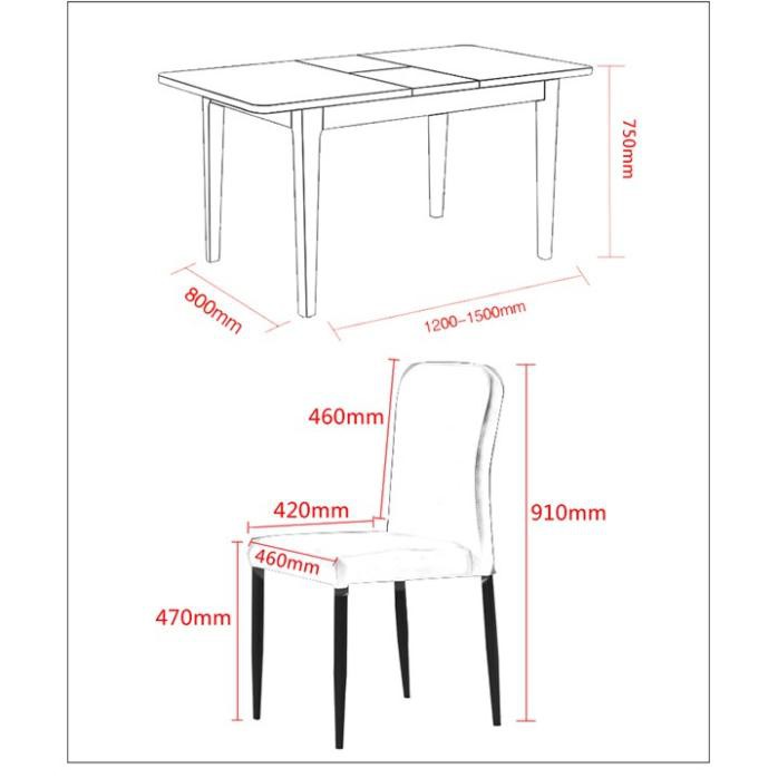 Bộ Bàn Ăn Mặt Kính Cường Lực HHP-BBA886-15 Thông Minh