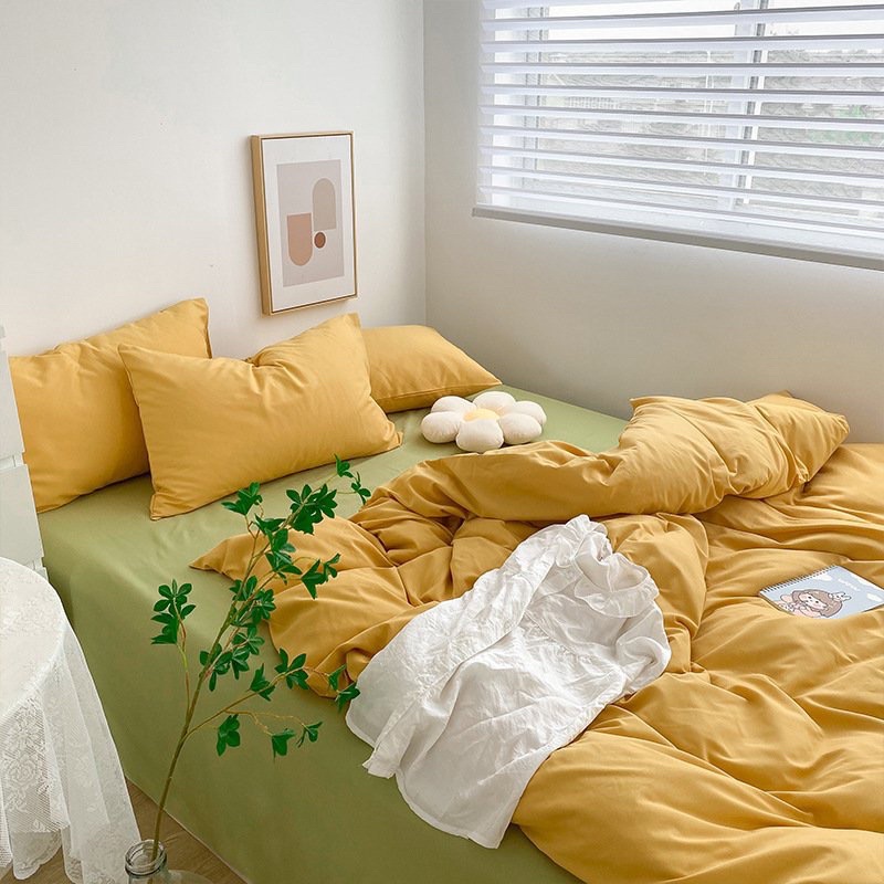 Bộ Chăn Ga Gối Cotton Tici Notag Mềm Mịn, Màu Sắc Hàn Quốc, Bo Chun Đủ Kích Thước ( KHÔNG KÈM RUỘT )