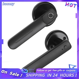 Bacony Fingerprint Door Lock Smart Keyless Entry Biometric Knob for 30‑65mm Thickness Home Office