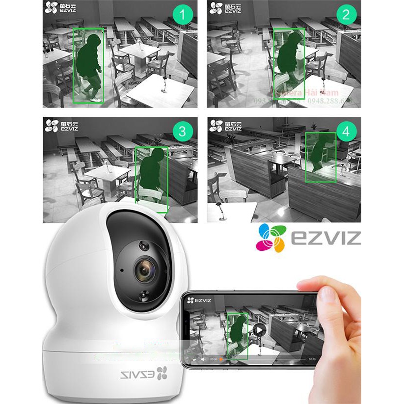 Camera IP WiFi Quay 360° EZVIZ C6N 2MP (NEW) chính hãng FULLHD 1080 -  Không điểm mù - bảo mật tuyệt đối bh 24 tháng