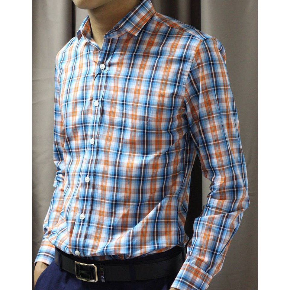 Sơ Mi dài tay nam kẻ ô đen to chất cotton đẹp dáng slim fit thích hợp với nhiều lứa tuổi | BigBuy360 - bigbuy360.vn