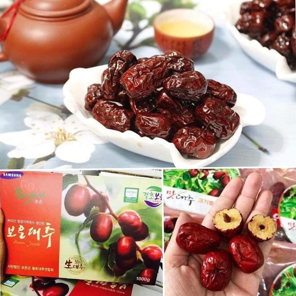 ( QUÀ TẾT Ý NGHĨA ) TÁO ĐỎ SẤY KHÔ CHÍNH HÃNG HÀN QUỐC HỘP 1KG