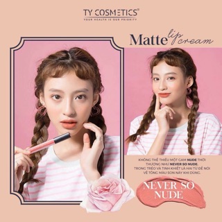 Son kem lỳ matte lip cream Ty comestic