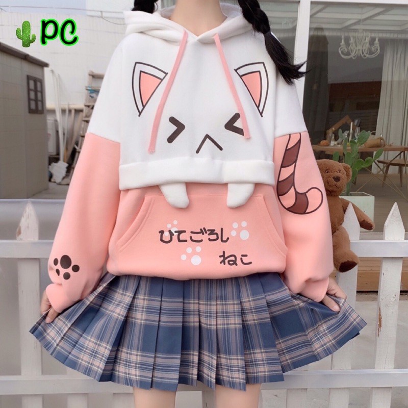 🌵ÁO KHOÁC HOODIE CON MÈO GIẬN RẤT CUTE DỂ THƯƠNG, Form < 60 kí