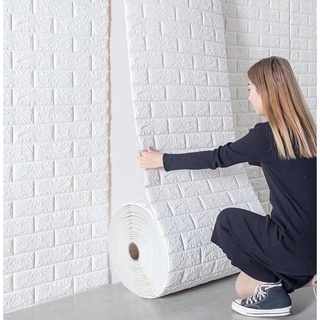 Một cuộn chiều rộng 5m* 70cm mô hình gạch 3d hình nền tự dính xpe foam sticker tường sticker trang trí hình nền phòng ngủ