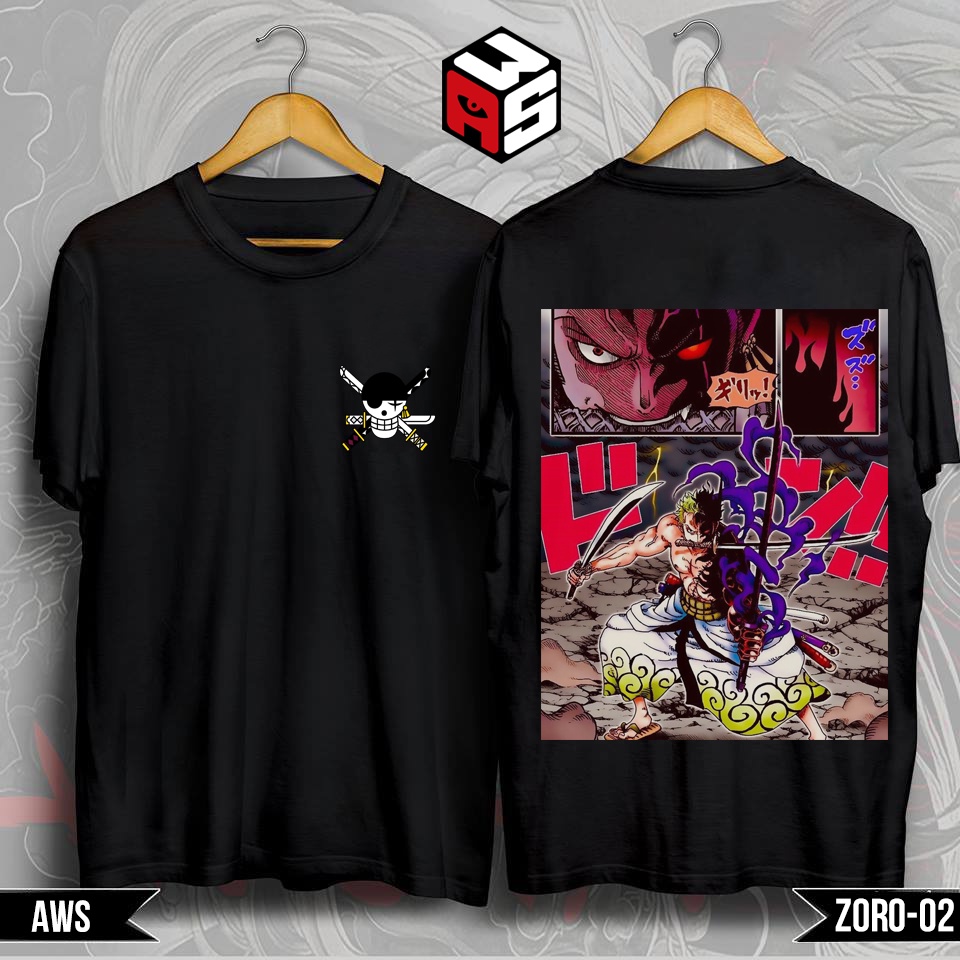 Áo thun Zoro, áo phông onepiece roronoa zoro wano mẫu mới cotton giá rẻ