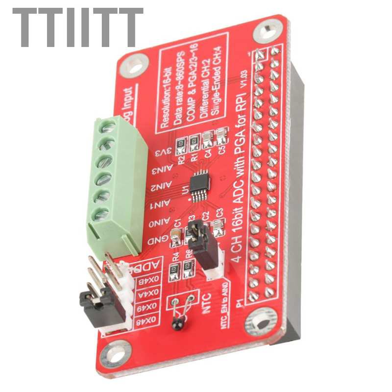 Module Chuyển Đổi Kỹ Thuật Số Ttl 16-bit Ads1115 Adc Analog Sang Digital Cho Raspberry Pi 3 / 2 / B + Ht