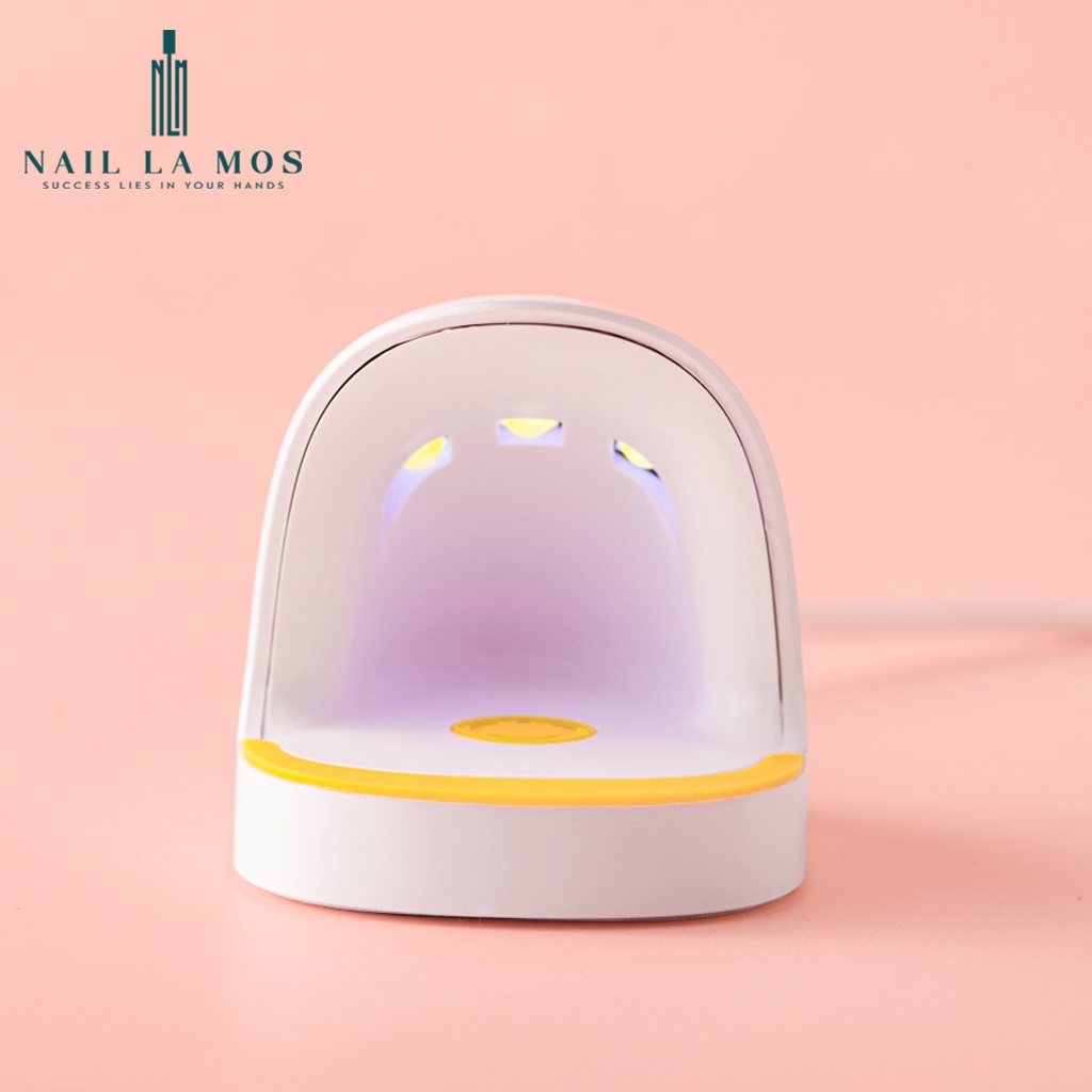 Máy hơ gel mini 6W 3 bóng - máy hơ móng cầm tay tiện lợi hình cá mập dành cho học viên thực hành