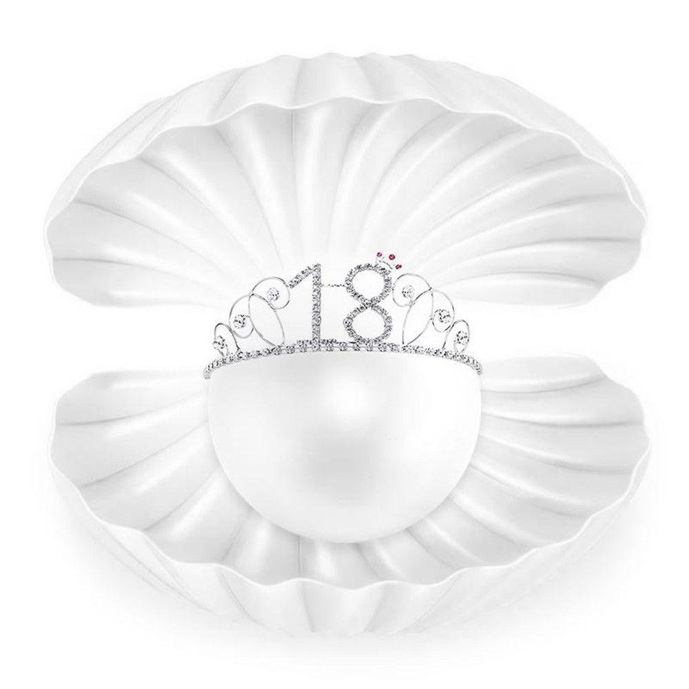 PINEVN Vương Miện Đội Đầu Màu Bạc Trang Trí Tiệc Kỷ Niệm
