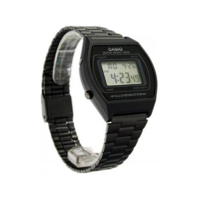 Đồng hồ Casio unisex Điện tử B640WB-1ADF Màu đen - Dây kim loại