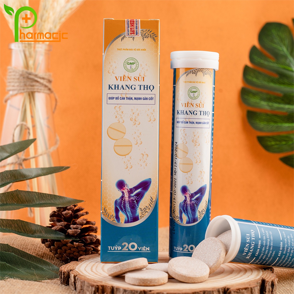 Sủi KHANG THỌ Chính Hãng, 20 Viên Sủi - Giải Pháp Cho Người Bệnh Xương Khớp