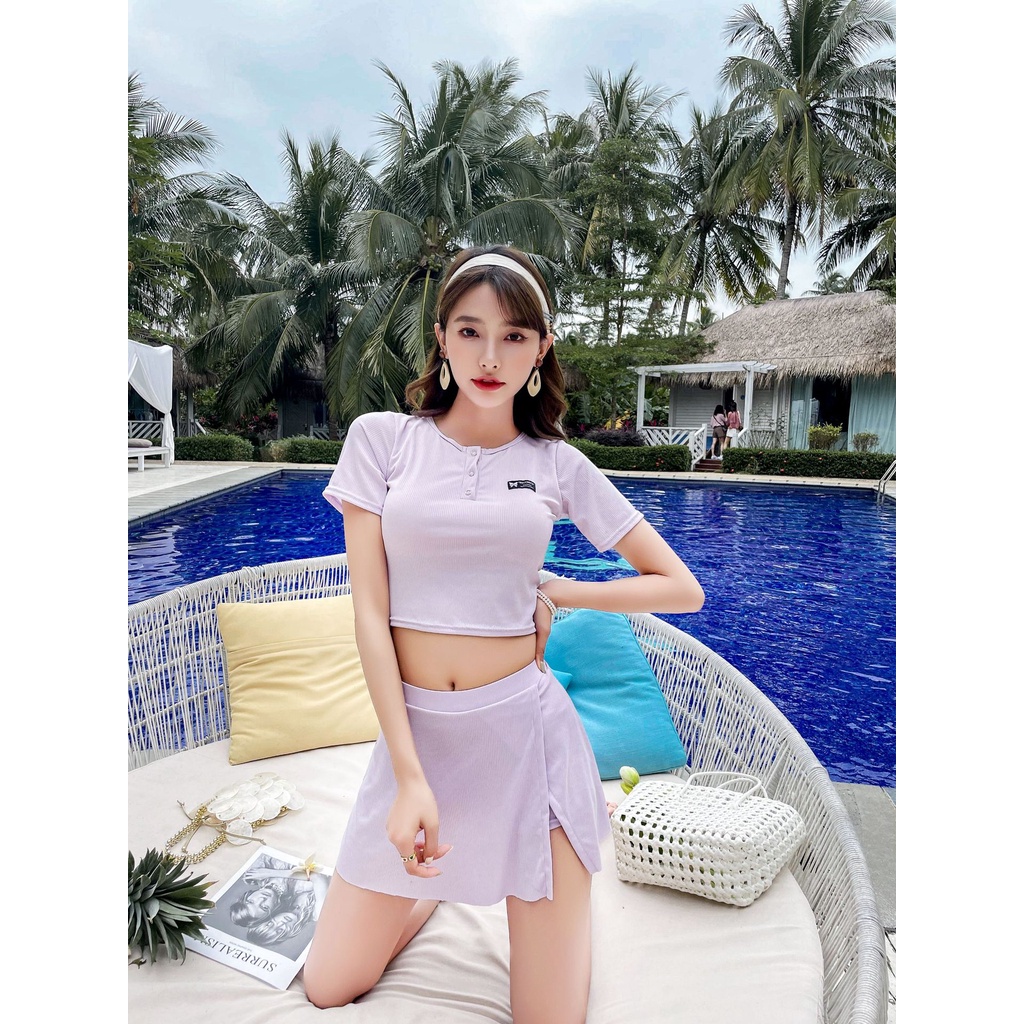 Bộ Đồ Bơi 2 Mảnh Tay Ngắn Phong Cách Thể Thao Cho Nữ | BigBuy360 - bigbuy360.vn