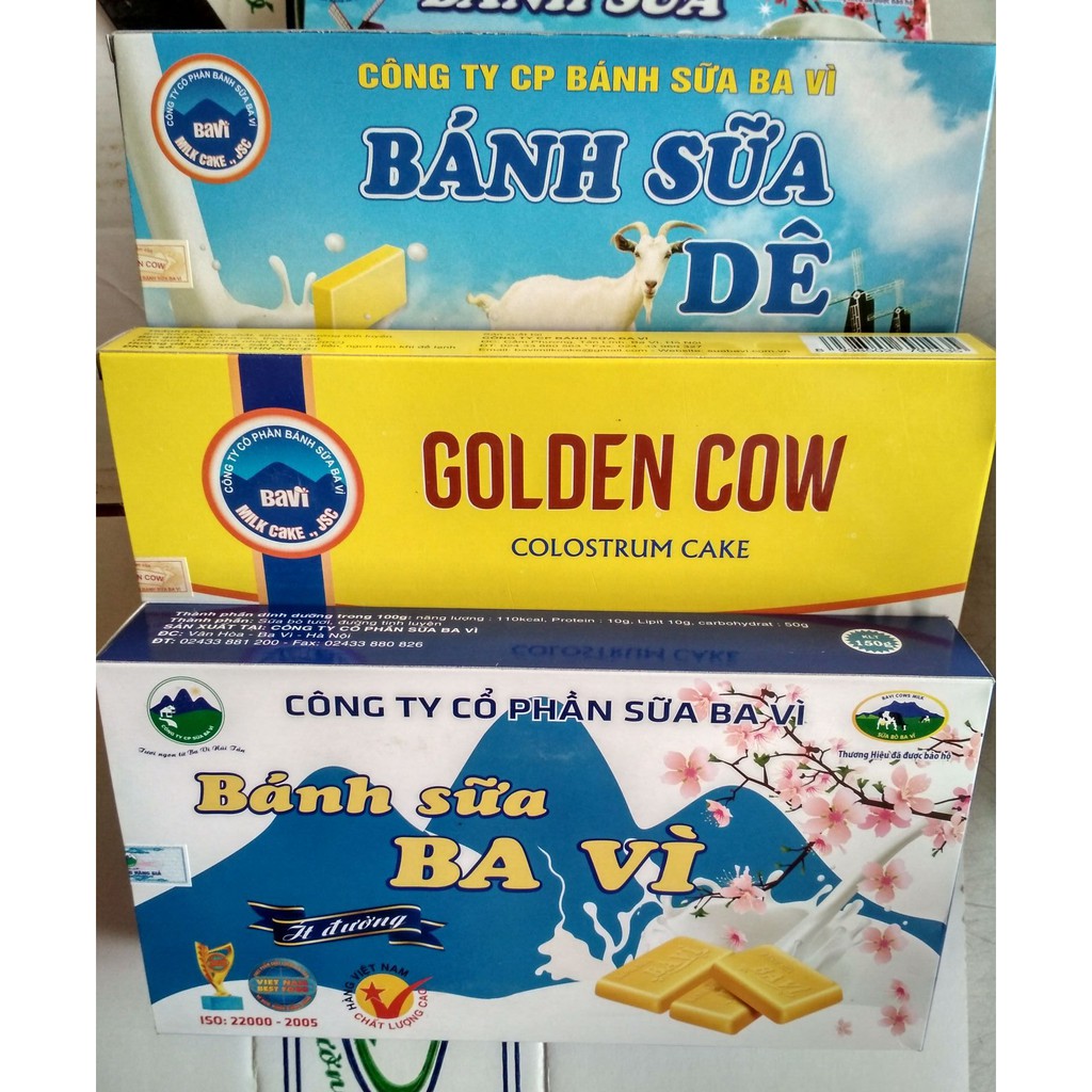 Combo 3 hôp bánh sữa (01 hộp BS Dê + 01 hộp BS Bò + 01 Hộp BS Non)