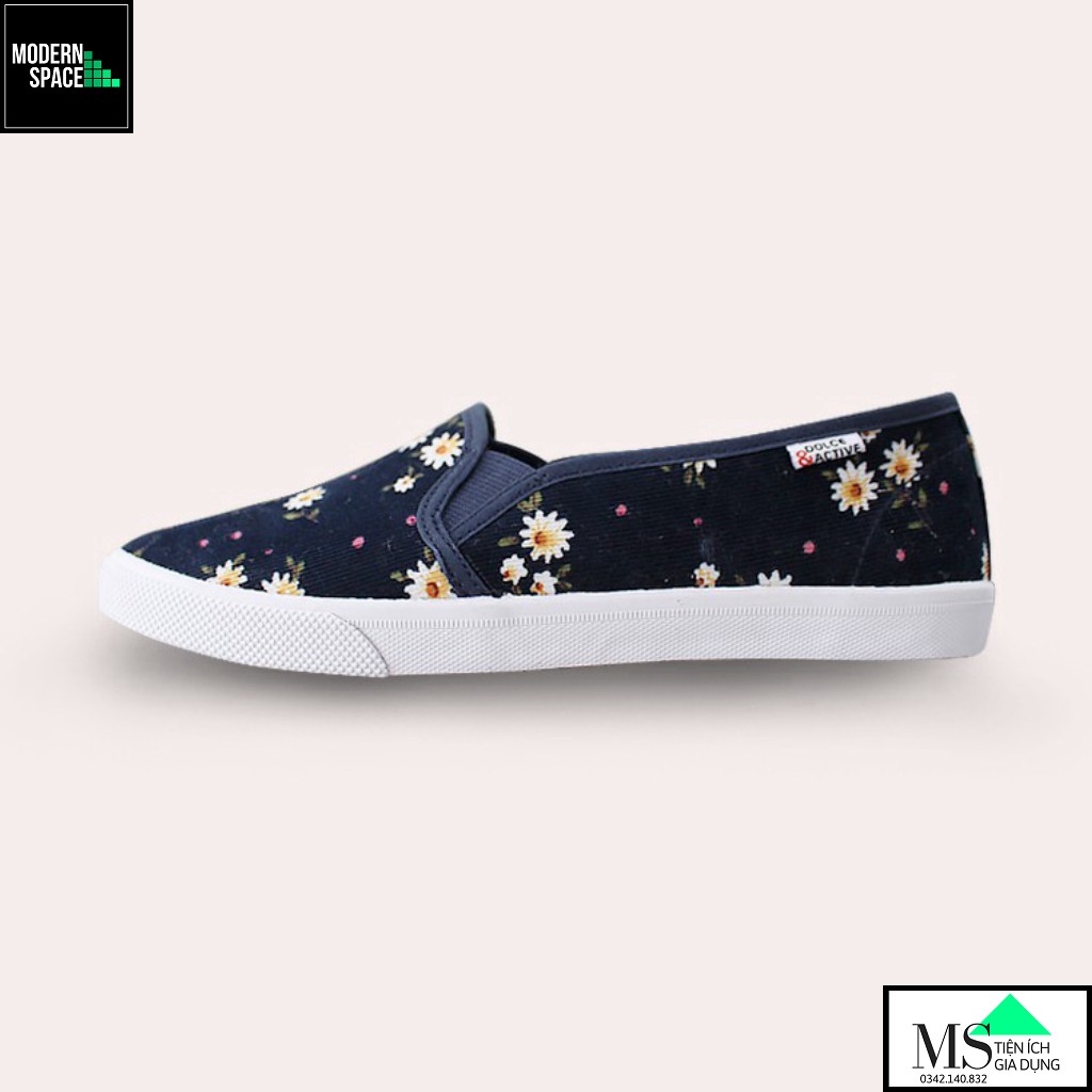 (GIÀY NỮ UDA) Giày Slipon Nữ thời trang D&amp;A L1727 Xanh chàm [CHÍNH HÃNG]